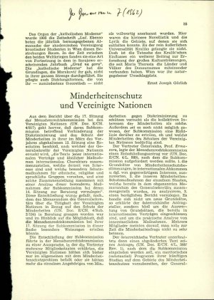 Minderheitenschutz und Vereinigte Nation...  - nosilna