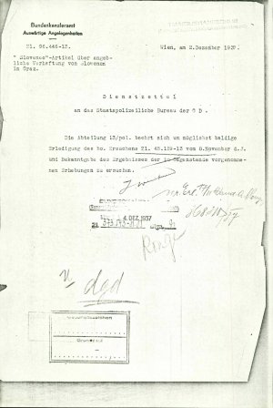 Verhaftung von Slovenen in Graz  - nosilna