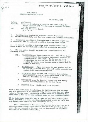 Report on deportation of Austrian Nation...  - nosilna