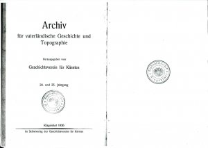 Archiv für vaterländische Geschichte und...  - nosilna