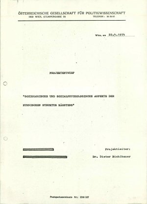 Projektentwurf "Soziologische und sozial...  - nosilna