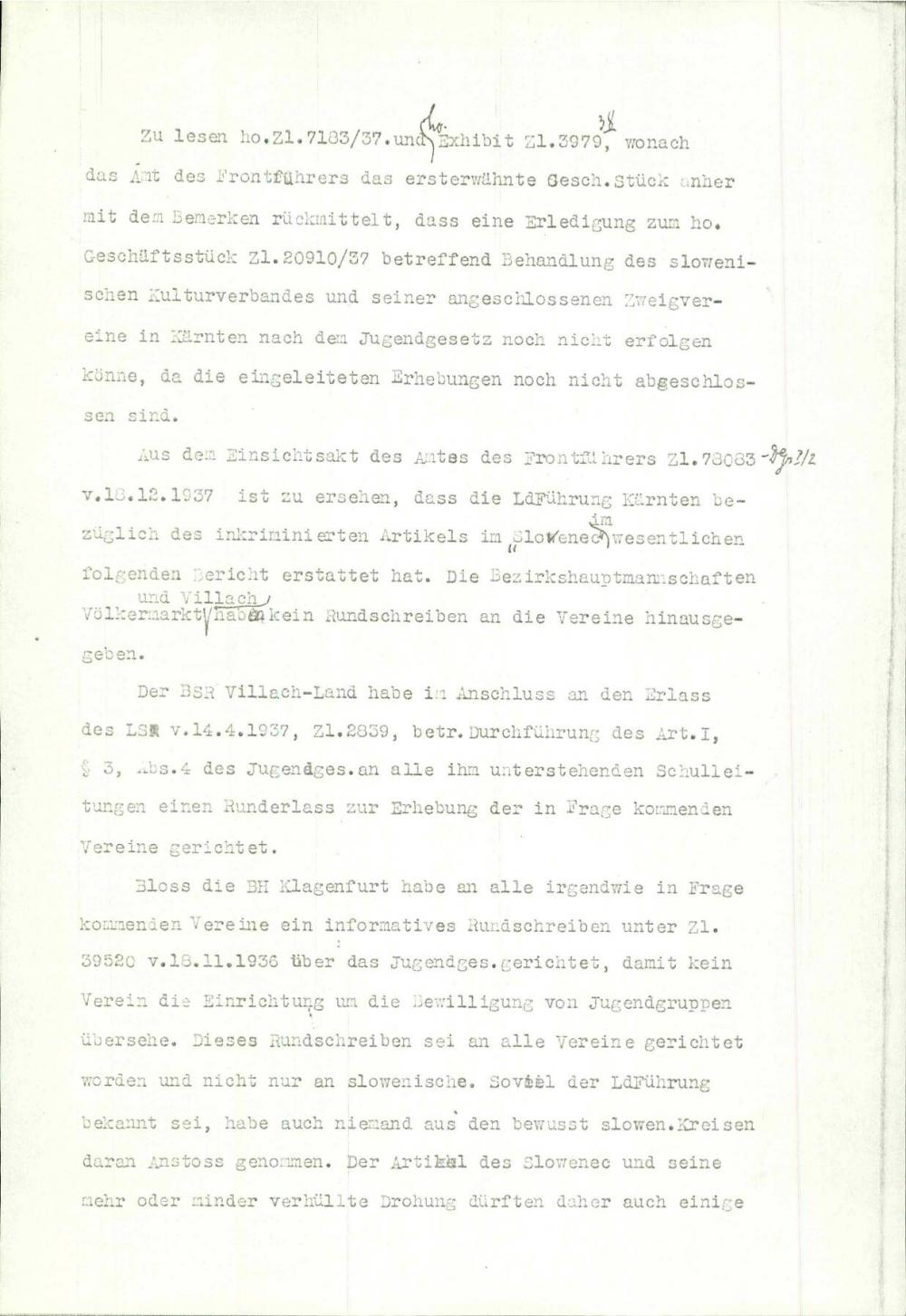 Dopis: Angriff des »Slovenec« auf Oester... - nosilna