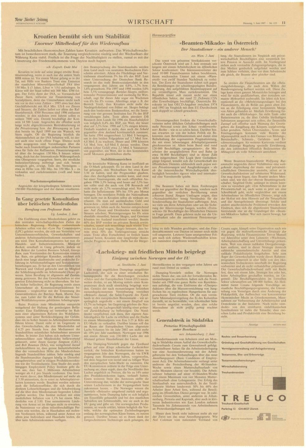 Neue Zürcher Zeitung: Internationale Ausgabe: Nr. 125