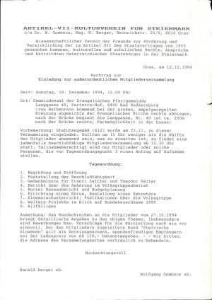 Artikel-VII-Kulturverein für Steiermark:...  - nosilna