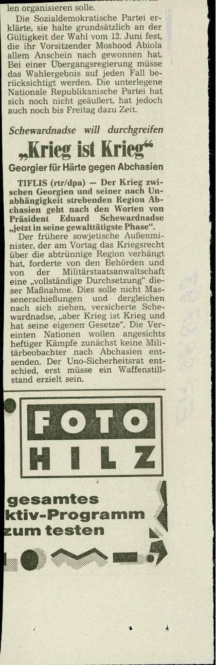 "Krieg ist Krieg"