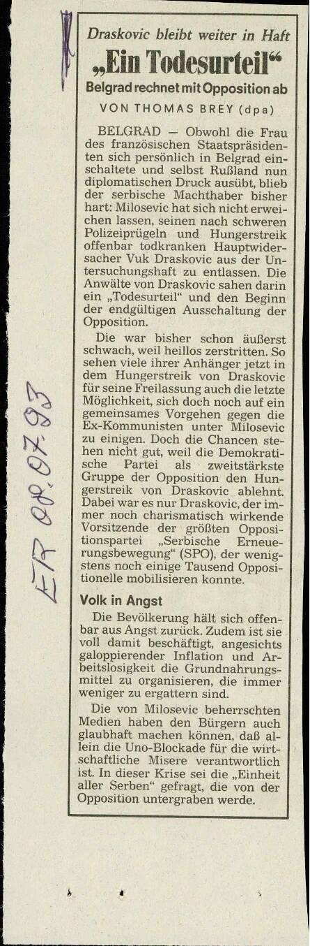 "Ein Todesurteil"