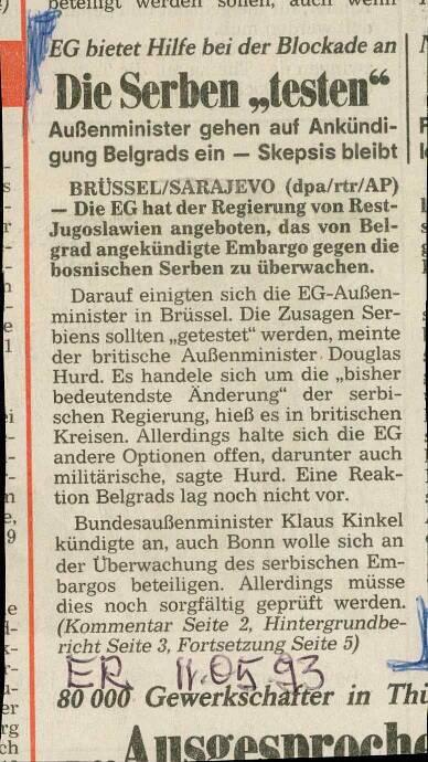 Die Serben "testen"