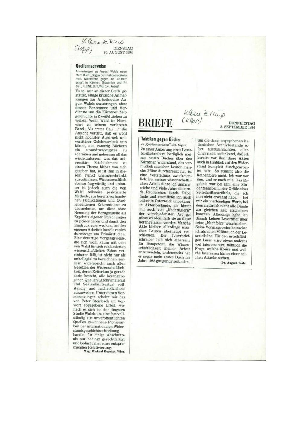 Briefe: Taktiken gegen Bücher
