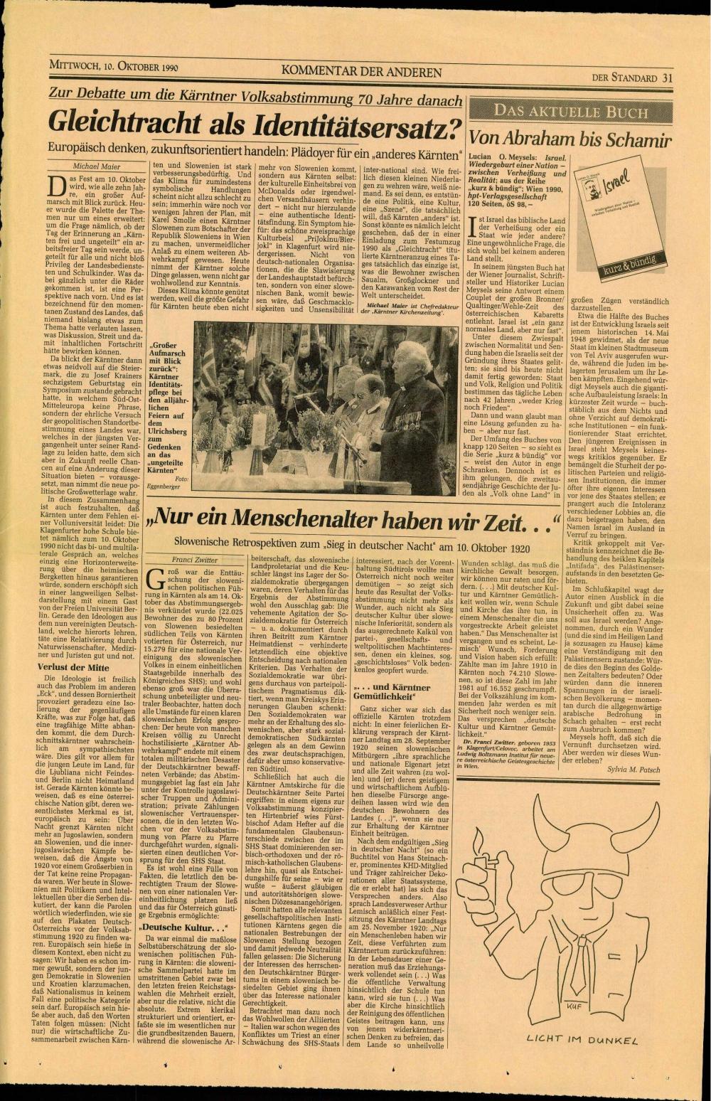 "Nur ein Menschenalter haben wir Zeit..."