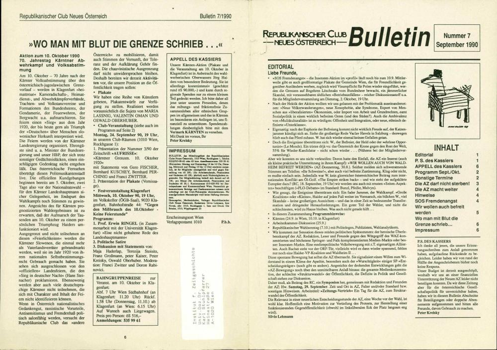 »Wo man mit Blut die Grenze schrieb ...«