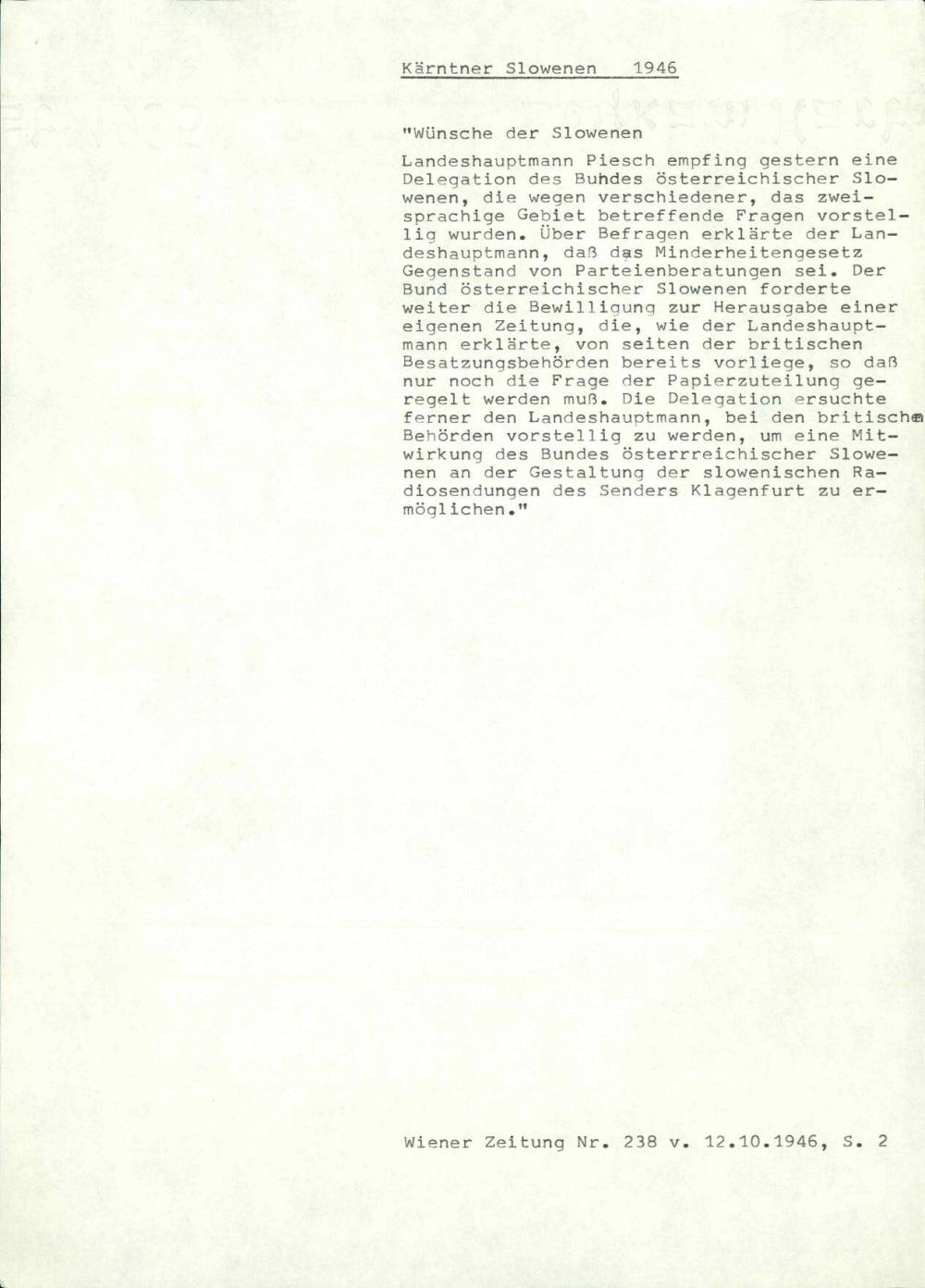 Kärntner Slowenen 1946