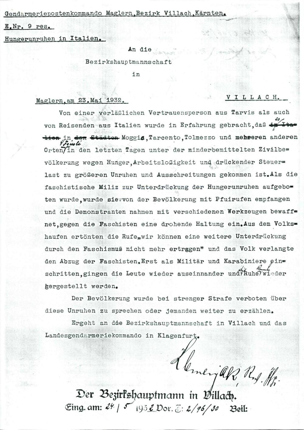Hungerunruhen in Italien - nosilna