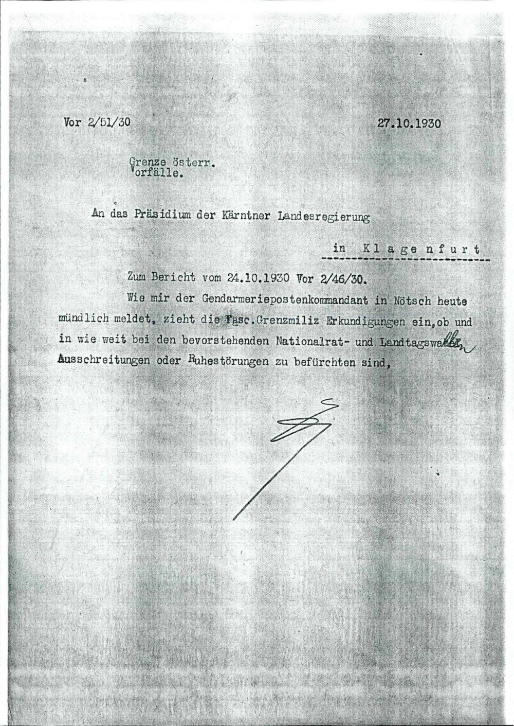 Grenze österr., Vorfälle