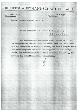 Grenze österr., Vorfälle  - nosilna