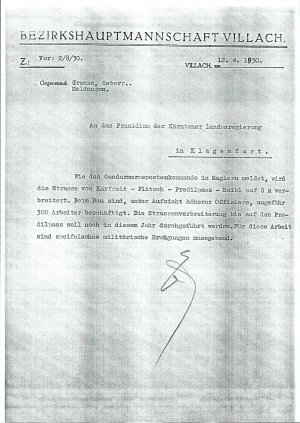 Grenze österr., Meldungen  - nosilna