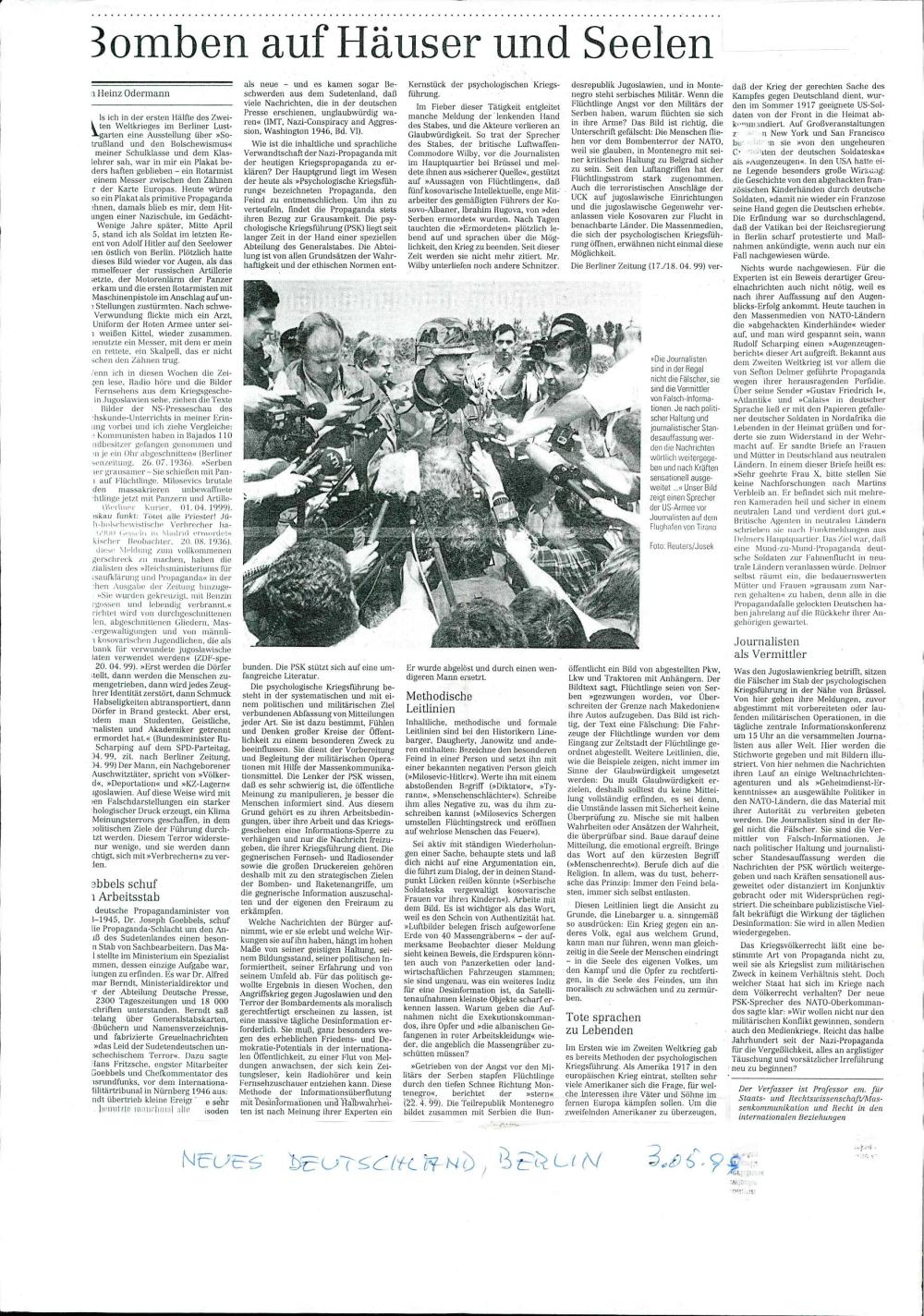 Bomben auf Häuser und Seelen