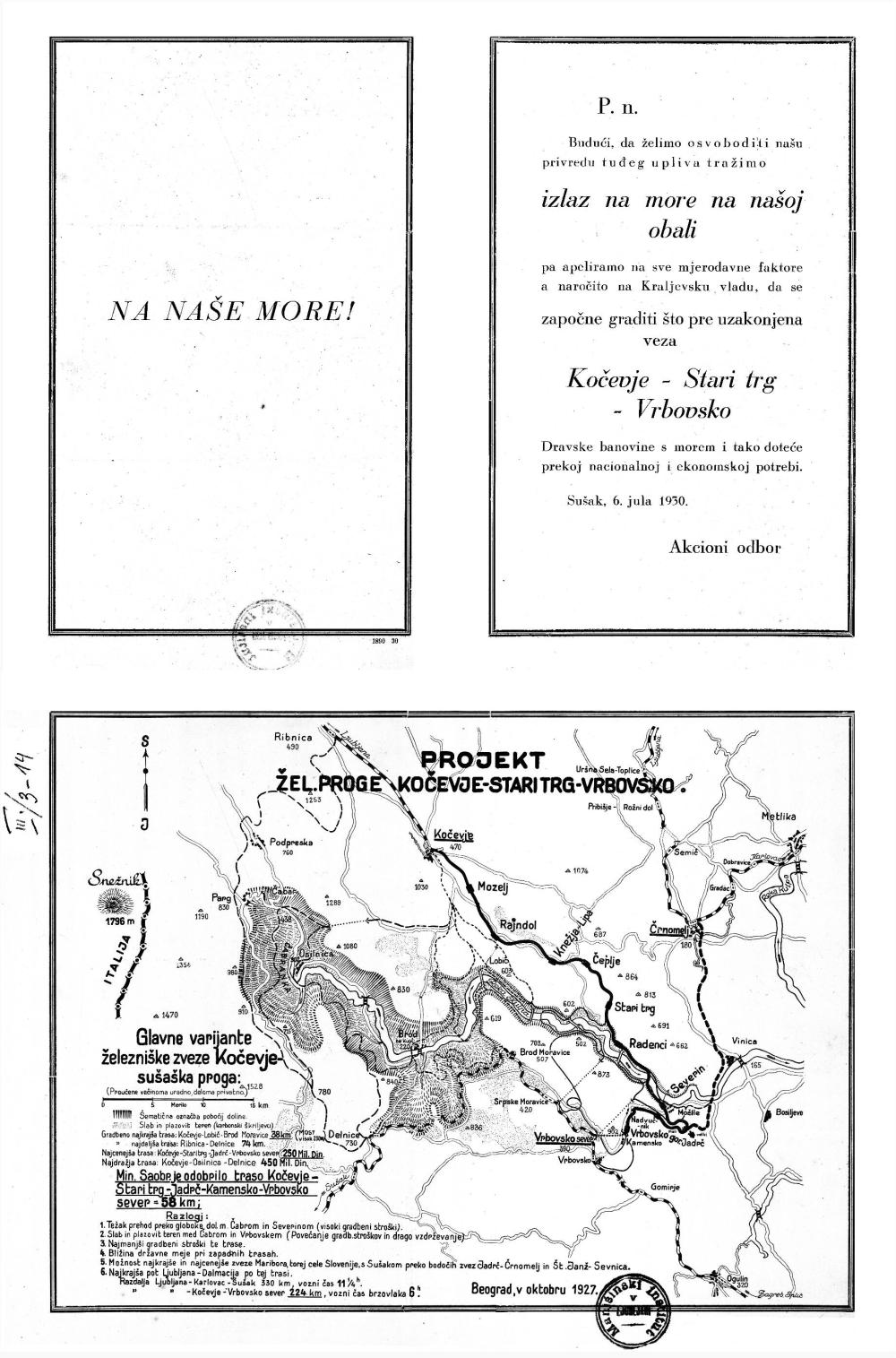 Projekt žel. proge Kočevje-Stari trg-Vrb... - nosilna