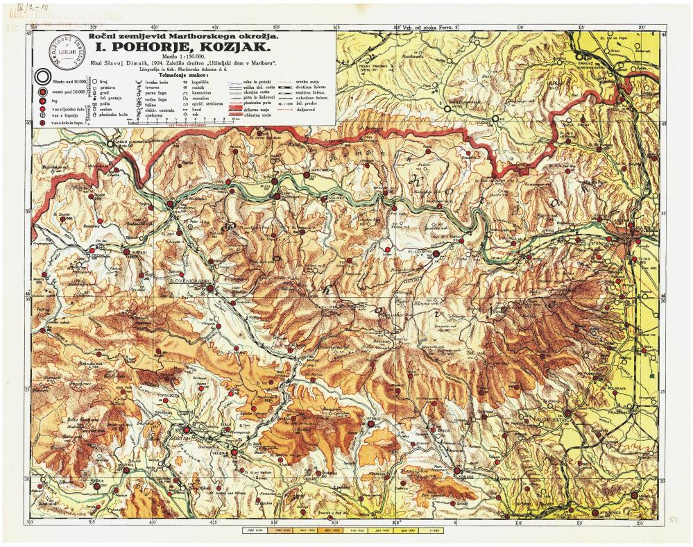 Ročni zemljevid Mariborskega okrožja: I. Pohorje, Kozjak
