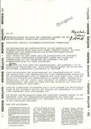 Presseerklärung des Rates der kärntner S...  - nosilna