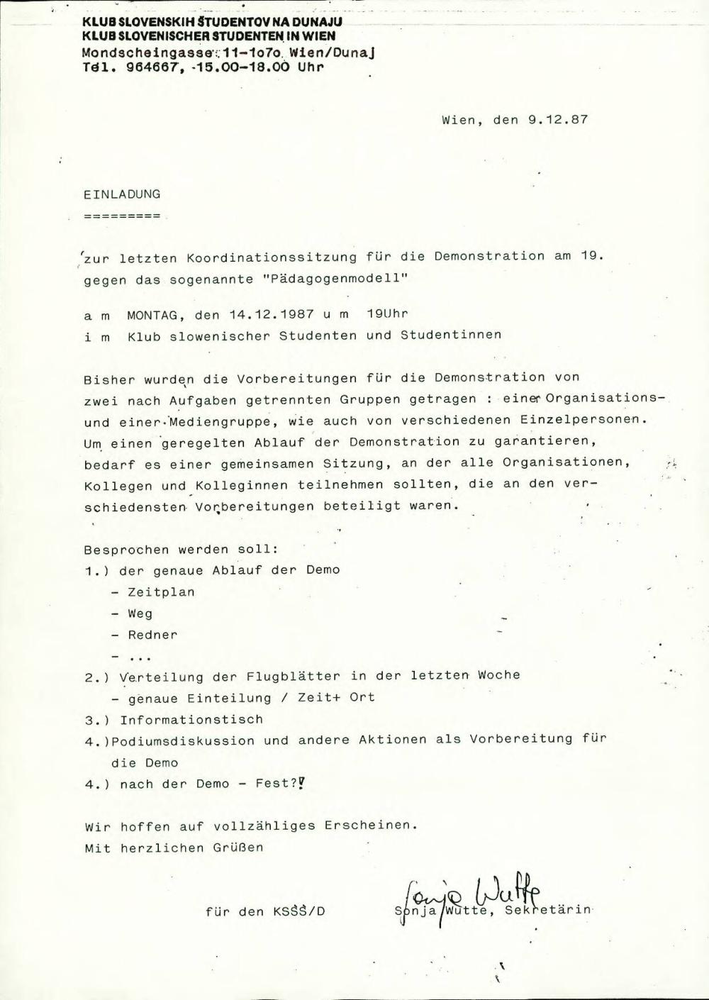 Letzten Koordinationssitzung für die Demonstration am 19. gegen das sogenannte  "Pädagogenmodell"