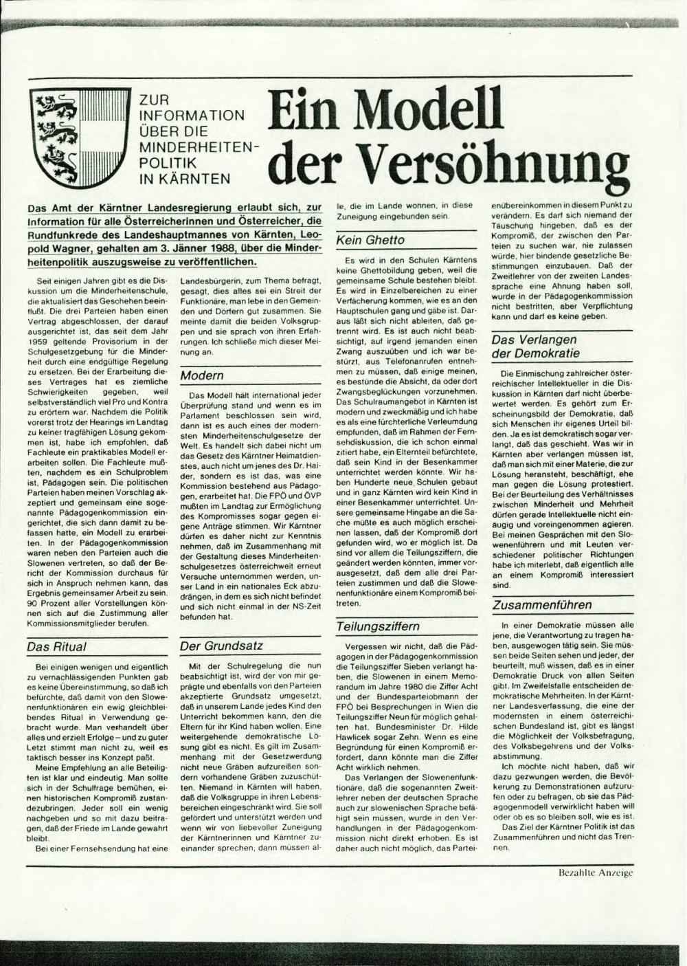 Ein Modell der Versöhnung