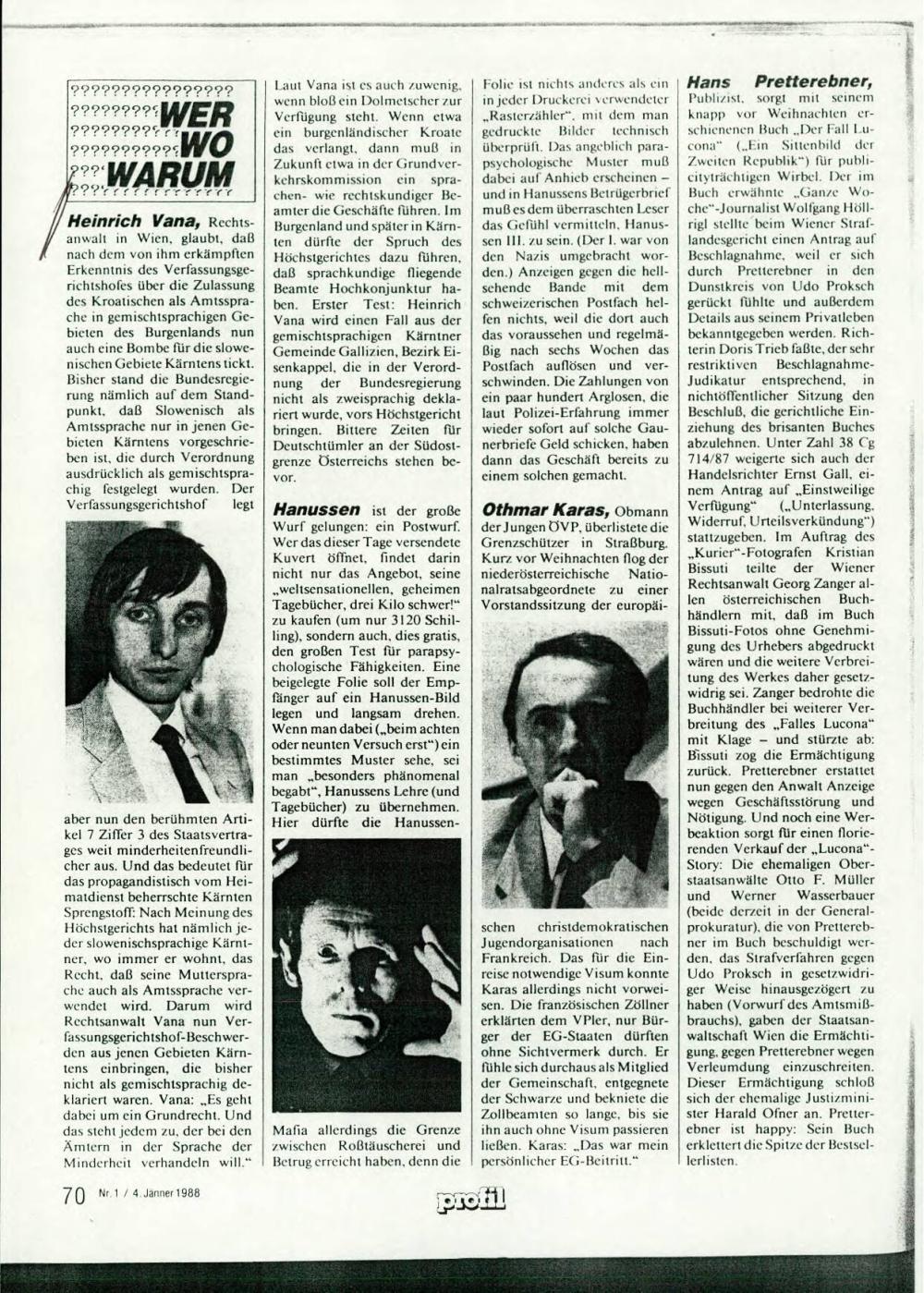 Wer wo warum: Heinrich Vana