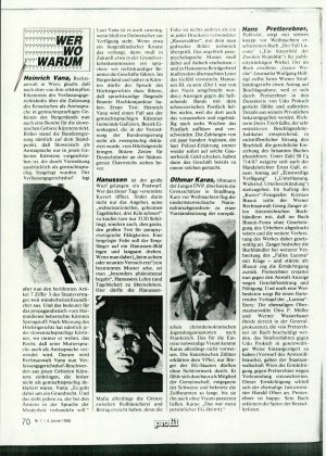 Wer wo warum: Heinrich Vana  - nosilna