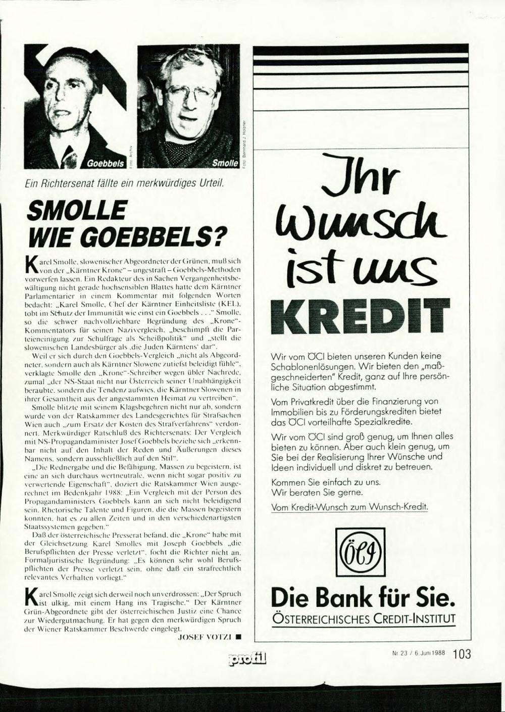 Smolle wie Goebbels?