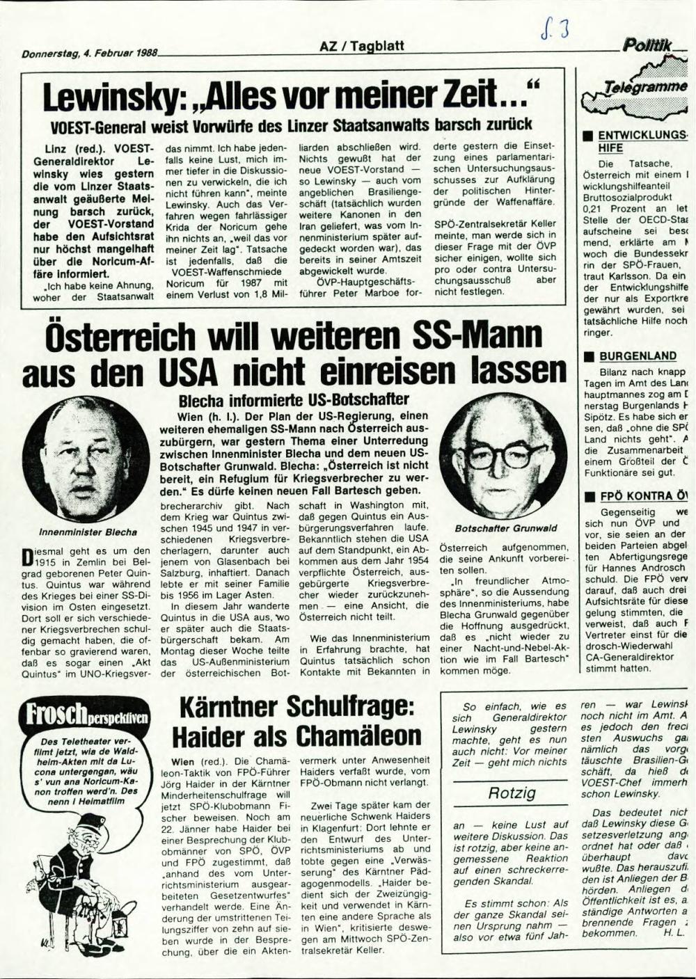 Kärntner Schulfrage: Haider als Chamäleon