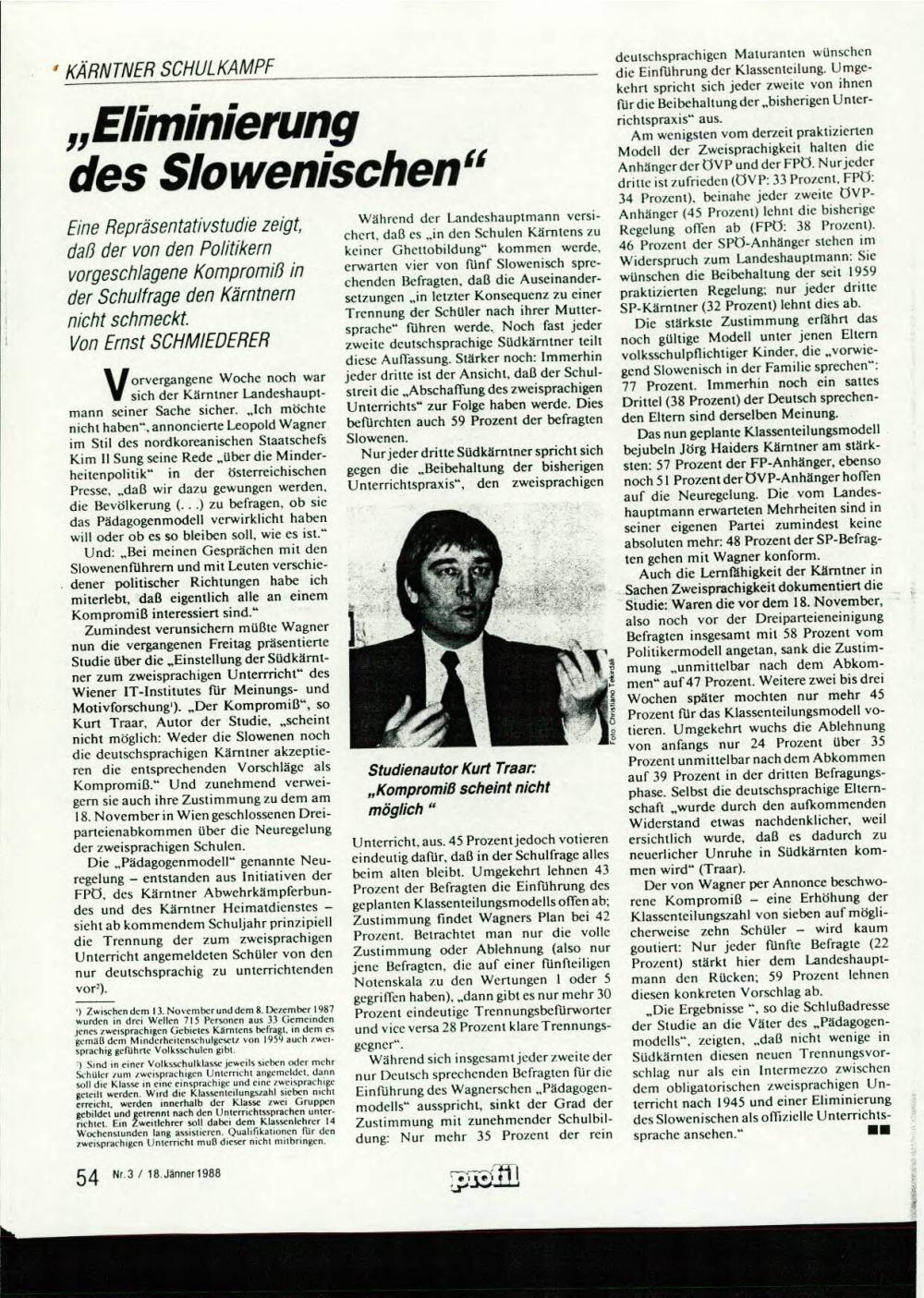 "Eliminierung des Slowenischen"