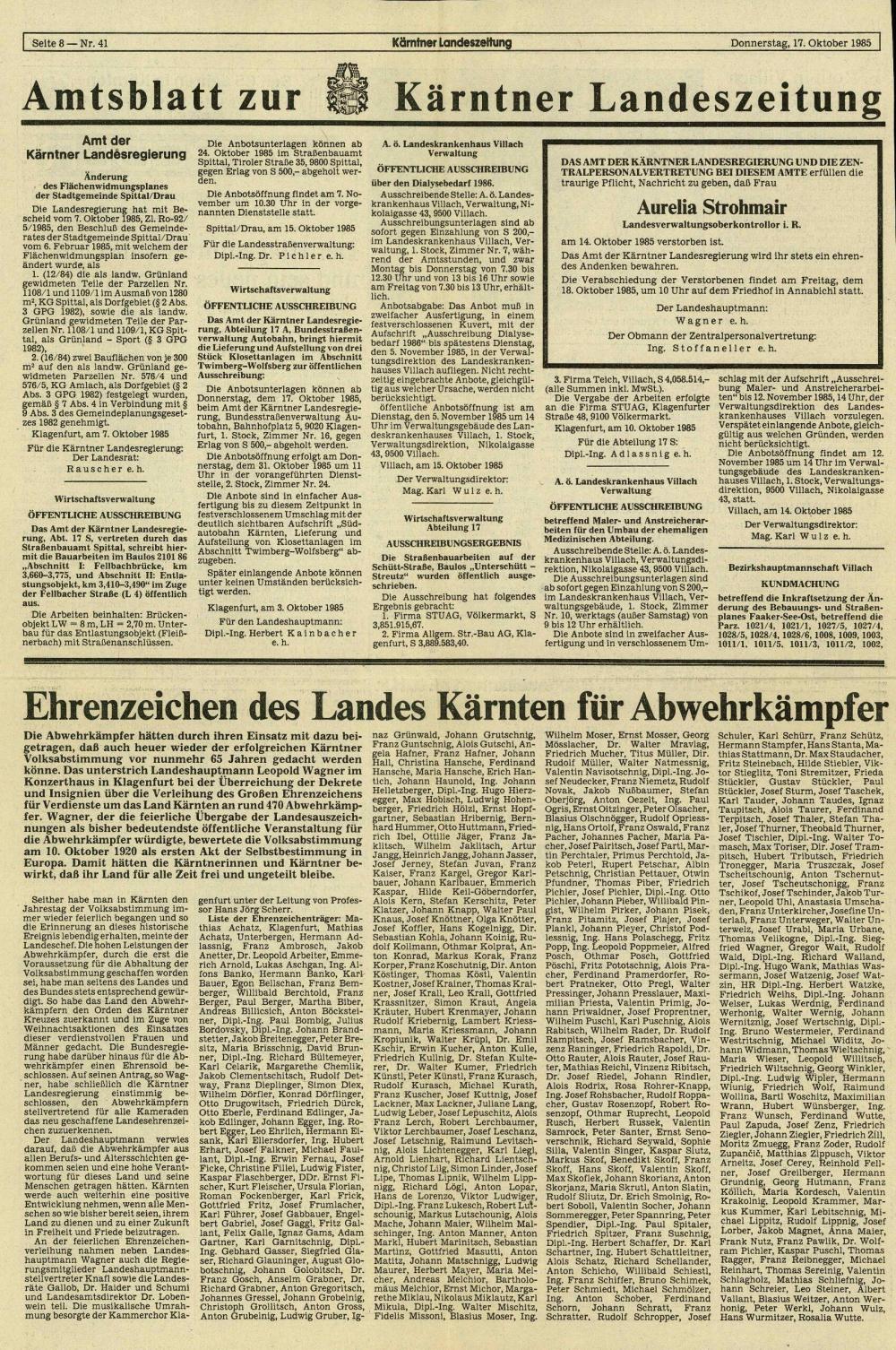 Ehrenzeichen des Landes Kärnten für Abwehrkämpfer