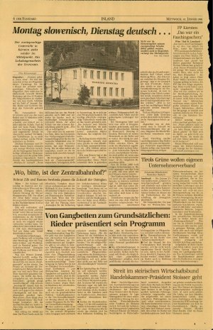 Montag slowenisch, Dienstag deutsch …  - nosilna