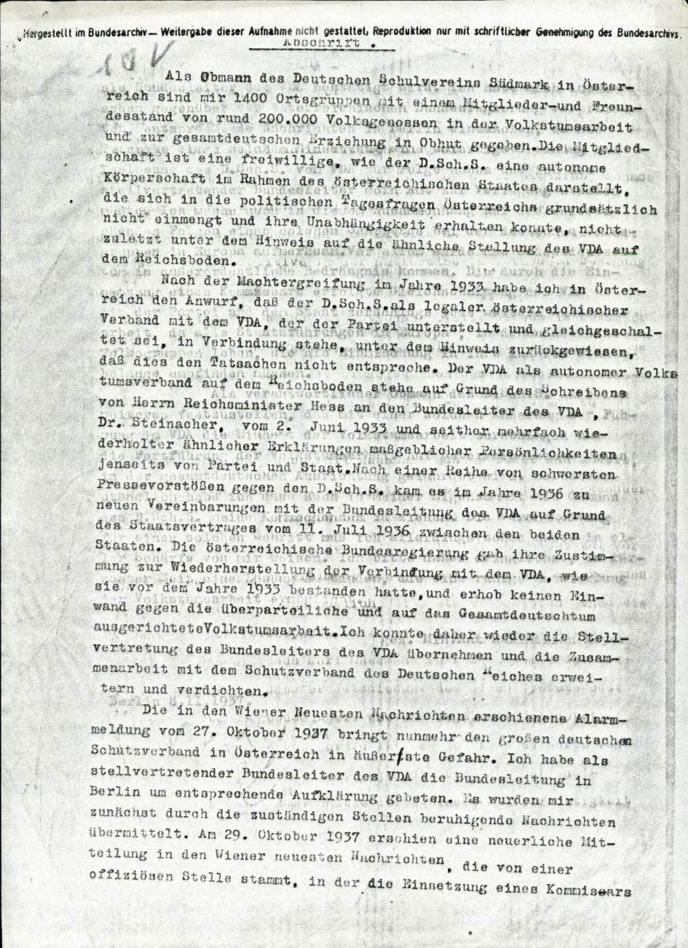 Delovanje Verein für Deutsche Kulturbeziehungen im Ausland v Avstriji