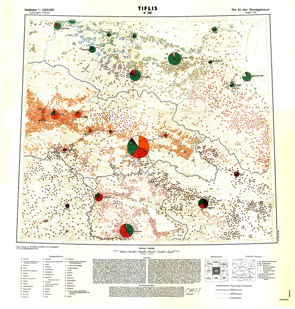 Weltkarte 1 : 1.000.000, Sondernaufgabe: Volkstum – Tiflis K 38