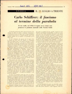 Carlo Schiffrer: II 25 luglio a Trieste:...  - nosilna