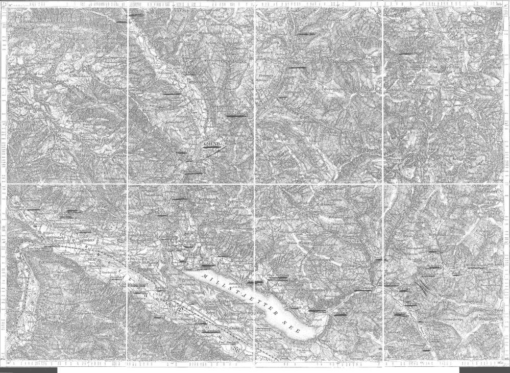 Spezialkarte von Österreich-Ungarn 1 : 75.000, Zone 18, Col. IX. – Gmünd uns Spittal