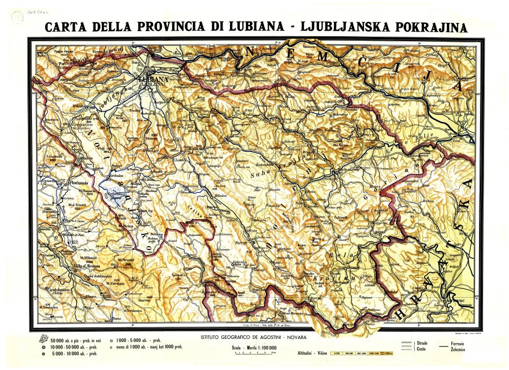 Carta della Provincia di Lubiana – Ljubljanska pokrajina
