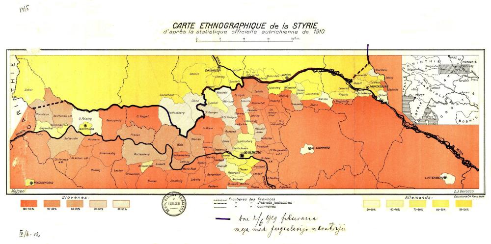 Carte ethnographique de la Styrie : d'après la statistique officielle autrichienne de 1910