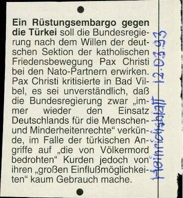 Ein Rüstungsembargo gegen die Türkei