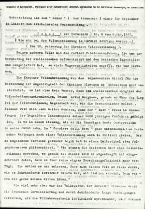 Übersetzung aus dem " Pohod " ( Der Vorm...  - nosilna