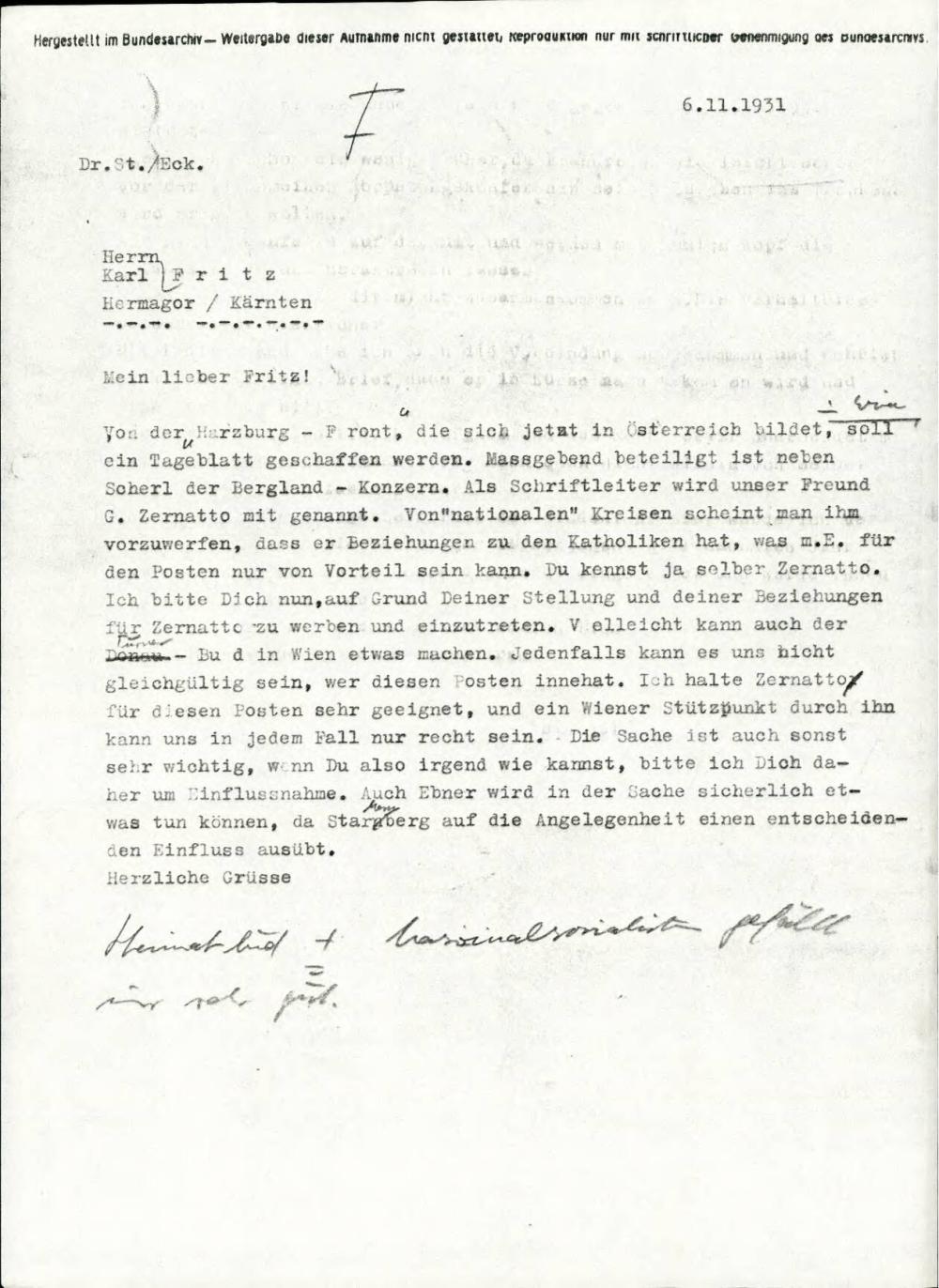 Dopis o ustanovitvi novega dnevnega časopisa