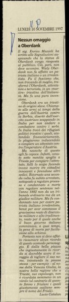 Nessun omaggio a Oberdank  - nosilna