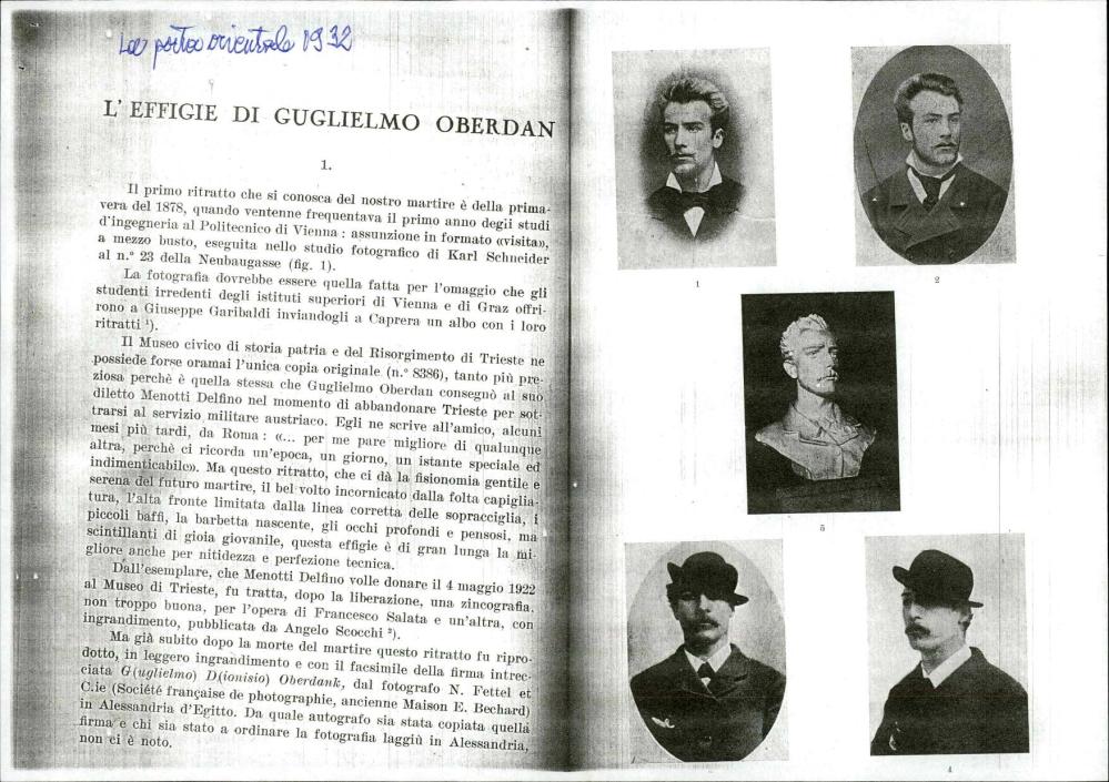 L'effigie di Guglielmo Oberdan