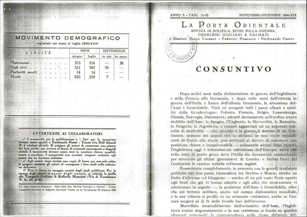 La Porta Orientale: L'ora di Trieste nell'attuale conflitto