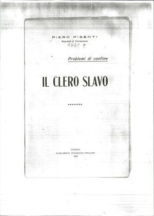 Problemi di confine: Il Clero Slavo  - nosilna