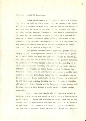 Trieste – città di frontiera  - nosilna