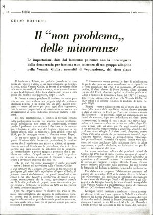 Il “non problema” delle minoranze  - nosilna