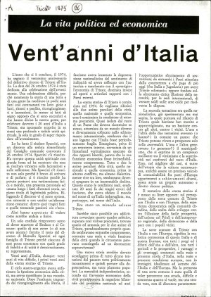 La vita politica ed economica: Vent’anni...  - nosilna