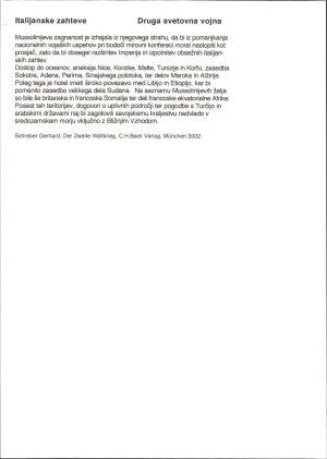 Italijanske zahteve: Druga svetovna vojn...  - nosilna