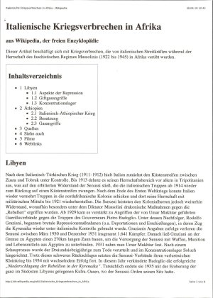Italienische Kriegsverbrechen in Afrika  - nosilna